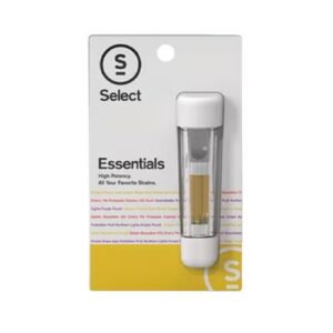 Gelato Select Essentials Cartridge featuring premium cannabis oil with a creamy, sweet, and citrus flavor for a smooth vaping experience