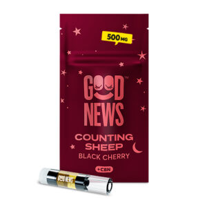 Counting Sheep Black Cherry Cartridge 1:4 CBN:THC with sweet black cherry flavor designed for restful nights and relaxation