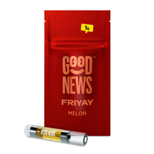 FRIYAY Melon Cartridge offers a refreshing melon flavor and uplifting effects for an energizing and creative experience