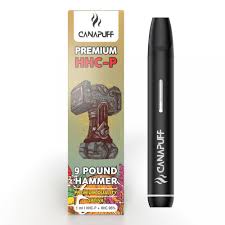 9 Pound Hammer Disposable Pen with sleek design, offering deep relaxation, pain relief, and sweet grape and berry flavors.